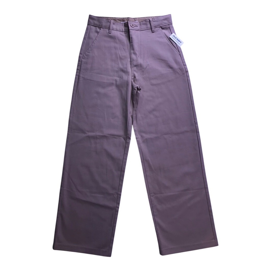 Old Navy Baggy Built-In Flex Pants Boys 14 Brown Khaki Twill Chino